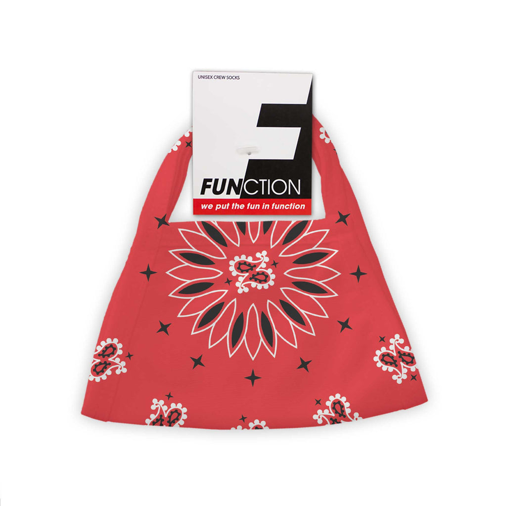 Function - Red Bandana Pattern Breathable Reusable Washable Face Cover Mask