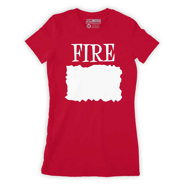 Function - Custom DIY Write In Your Own Text Fire Sauce Women's Costume T-Shirt