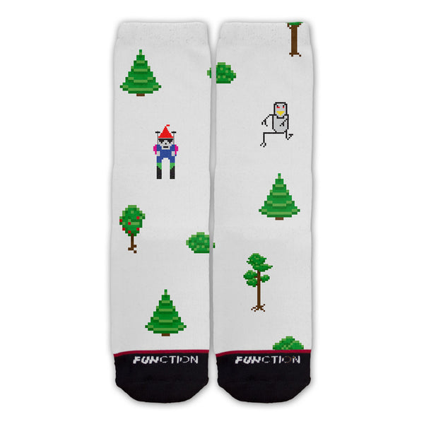 Function - 8 Bit Sasquatch Skier Fashion Socks