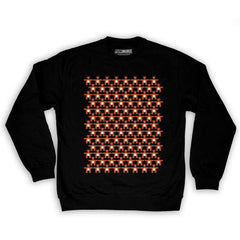 Function -  8-Bit Reindeer Pattern Men's Fashion Crew Neck Sweatshirt Black