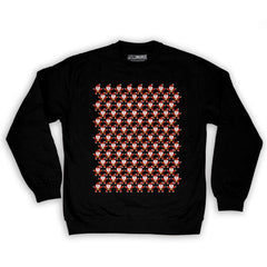 Function -  8-Bit Santa Pattern Men's Fashion Crew Neck Sweatshirt Black