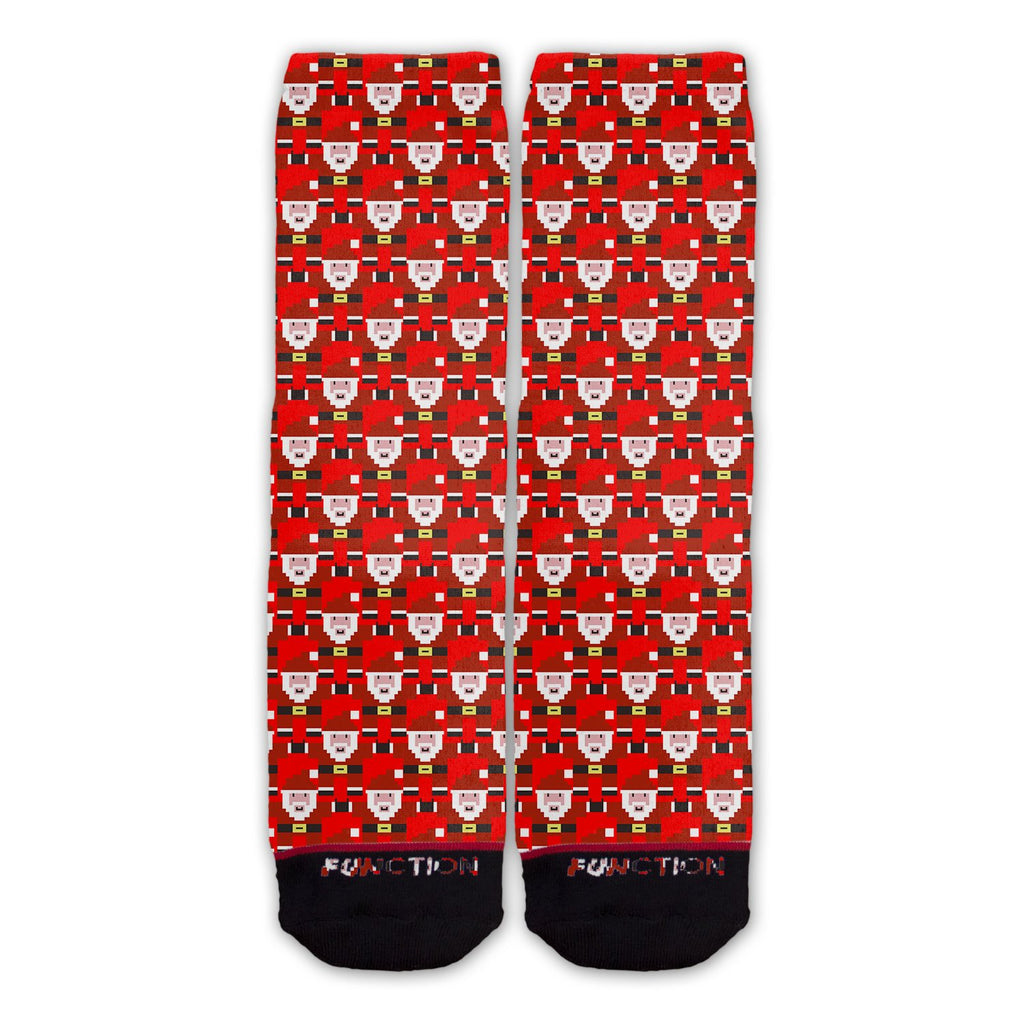 Function - 8-Bit Santa Pattern Red Fashion Sock