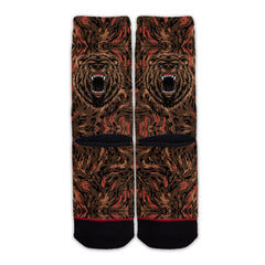 Function - Angry Bear Head Adult Crew Fashion Socks