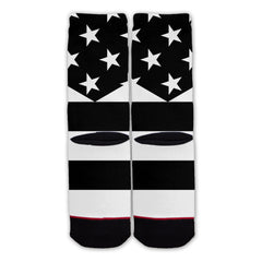 Function - Black And White American Flag Fashion Sock