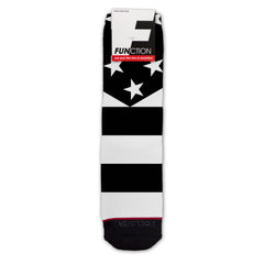 Function - Black And White American Flag Fashion Sock