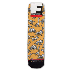 Function - Dinosaur Skeleton Pattern Orange Fashion Socks