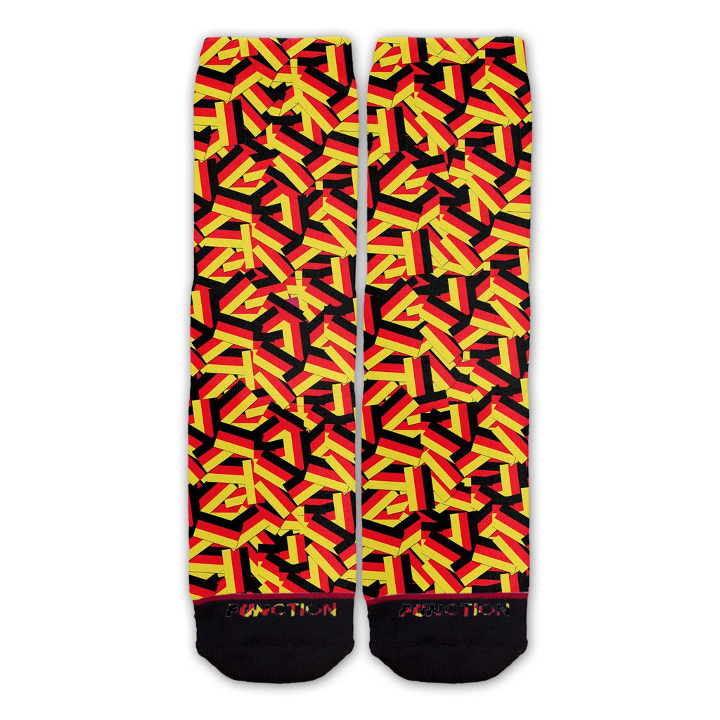 Function - Germany Flag Repeating Pattern Fashion Sock