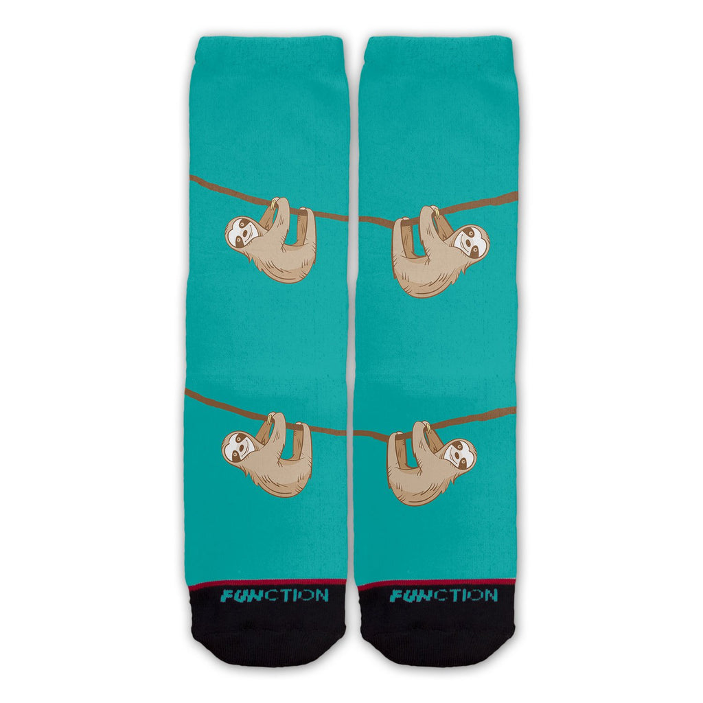 Function - Hanging Sloth Teal Fashion Socks