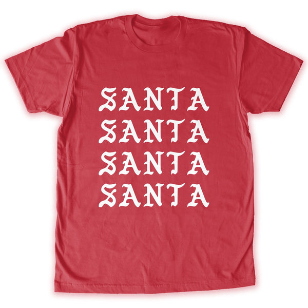 Function -  I Feel Like Santa Repeating Men's Fashion T-Shirt Red