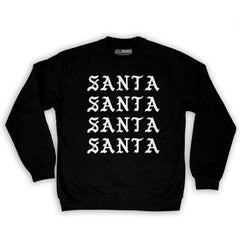 Function -  I Feel Like Santa Repeating Men's Fashion Crew Neck Sweatshirt Black