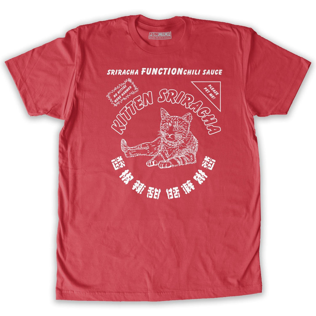 Function -  Kitten Sriracha Men's Fashion T-Shirt Red