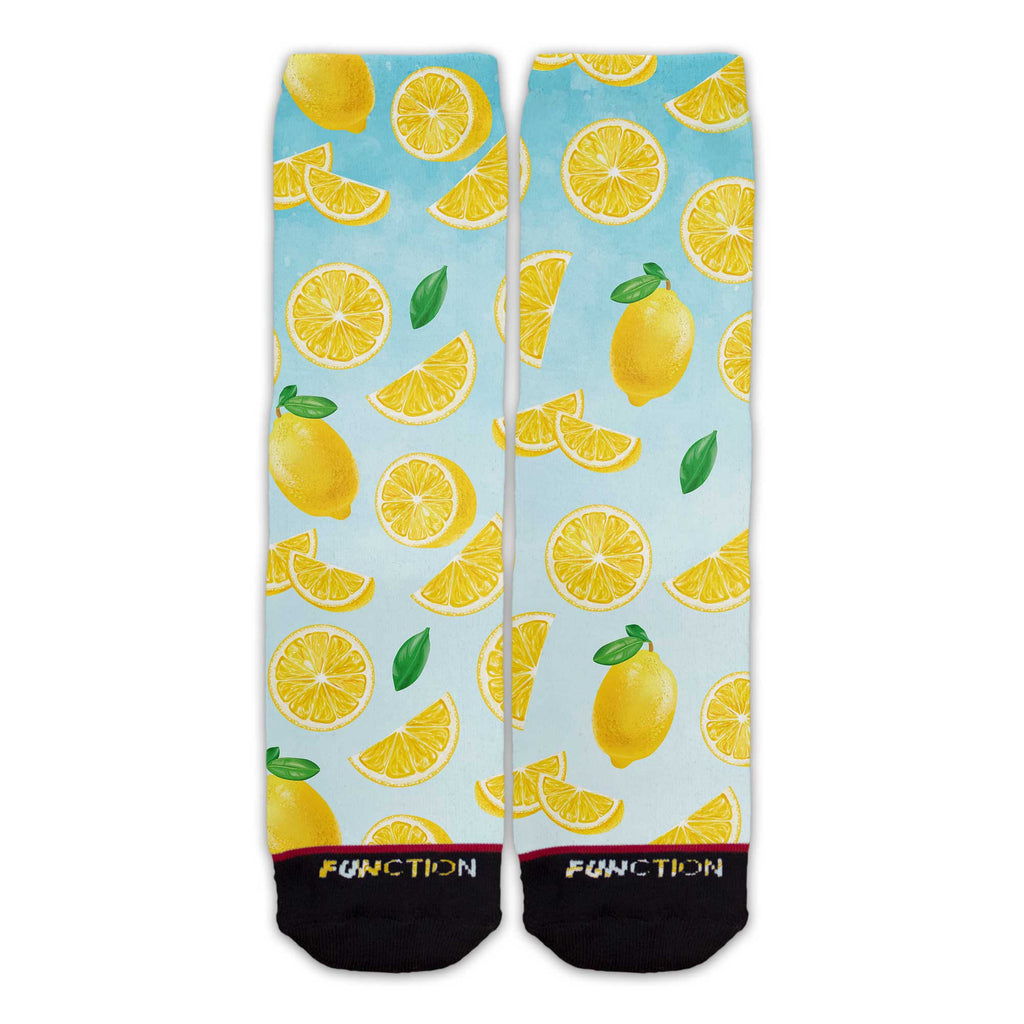Function - Lemon Wedge Pattern Lime Fruit Unisex Crew Socks
