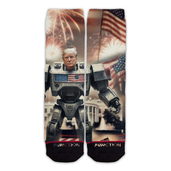 Function - Trump Mech Robot Saving America Adult Unisex Crew Socks