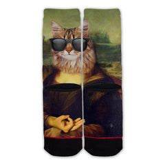 Function - Mona Lisa Cat Circle Game Fashion Socks Da Vinci Painting