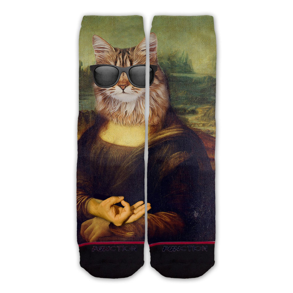 Function - Mona Lisa Cat Circle Game Fashion Socks Da Vinci Painting