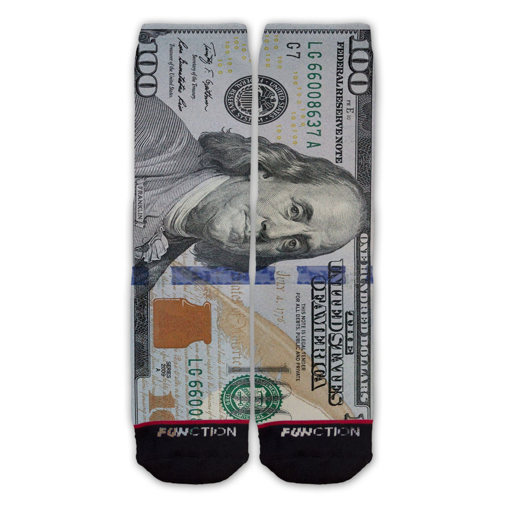 Function - New Money 100 Dollar Bill Fashion Socks