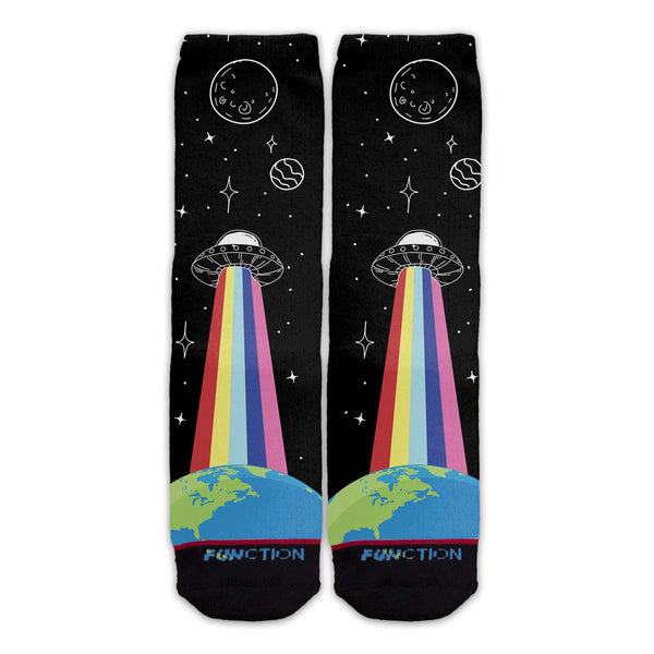 Function - Aliens Abducting the World Outer Space Unisex Crew Socks