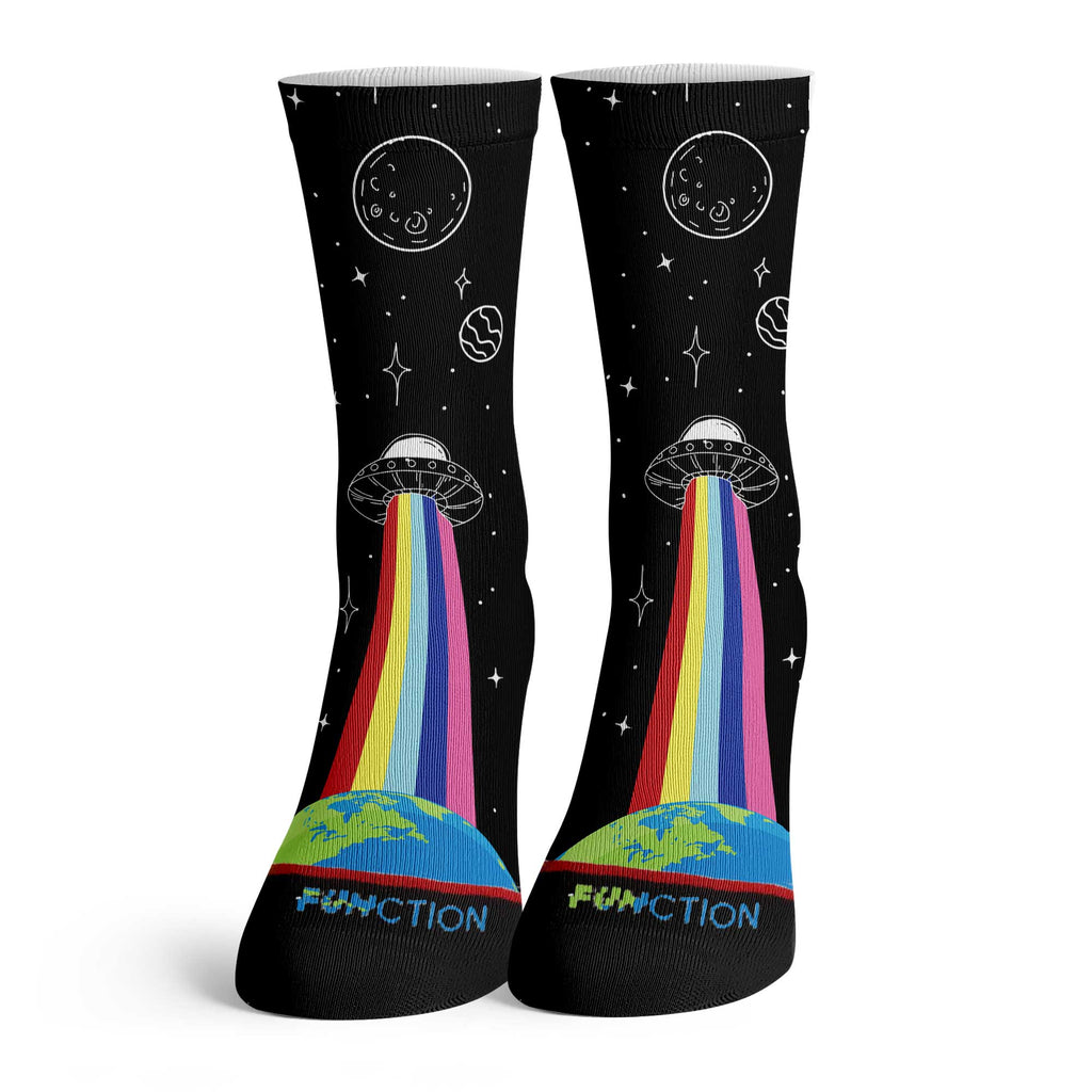 Function - Aliens Abducting the World Outer Space Unisex Crew Socks