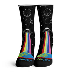 Function - Aliens Abducting the World Outer Space Unisex Crew Socks