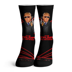 Function - The Trump I'll Be Back Terminator Adult Crew Socks