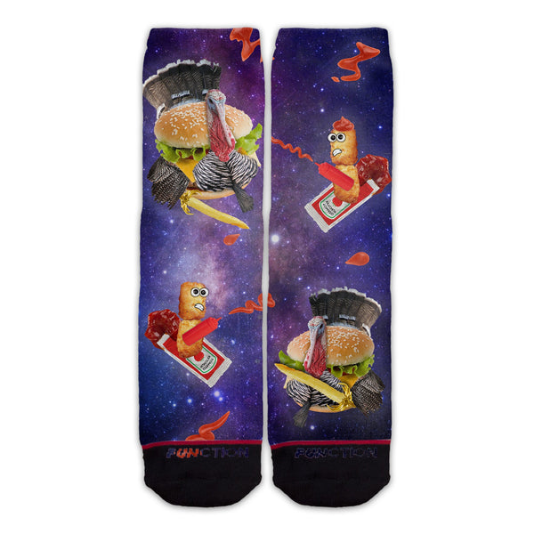 Function - Turkey Burger Vs Tater Tots Ketchup Pirates Fashion Socks