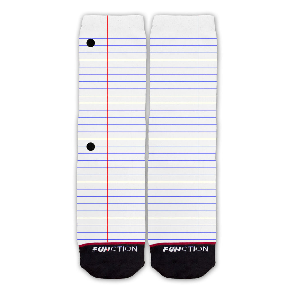 Socks Function Function - White Lined Paper Fashion Socks – Function Socks