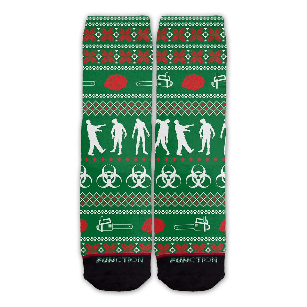 Function - Zombie Ugly Sweater Green Fashion Sock