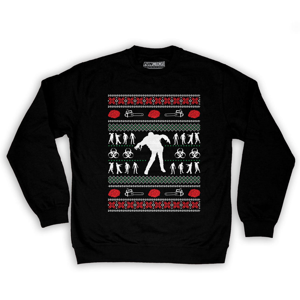 Function - Zombie Ugly Christmas Sweater Men's Fashion Crew Neck Sweatshirt