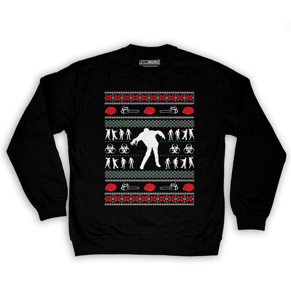 Function - Zombie Ugly Christmas Sweater Men's Fashion Crew Neck Sweatshirt
