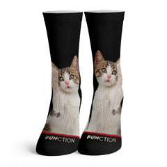 Function - Cat Middle Finger Paw Kitten Animal Unisex Crew Socks