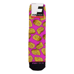 Function - Chicken Nuggets Pink Pattern Adult Crew Socks