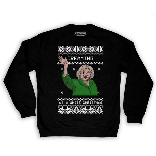 Function - Dreaming of a White Christmas Men's Fashion Crew Neck Sweatshirt Black