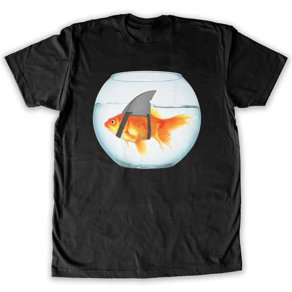 Function -  Goldfish Shark Men's Fashion T-Shirt Black