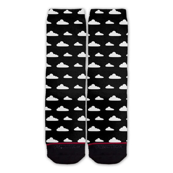 Function - Black All Over Clouds Pattern Sock