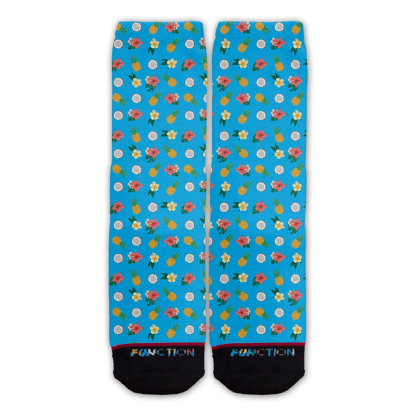 Function - Blue Tropical Pattern Fashion Sock