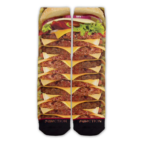 Function - Stacked Cheeseburger And Fries Fashion Sock