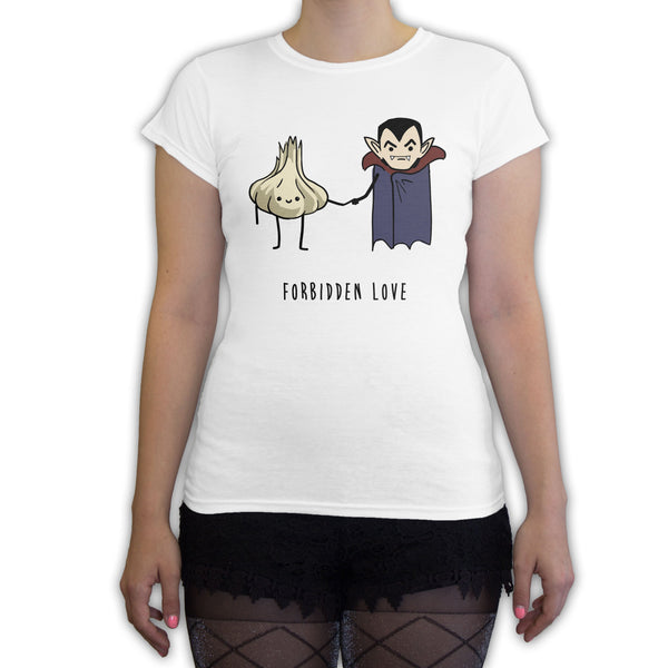 Function -  Vampire Garlic Forbidden Love Women's Fashion T-Shirt White