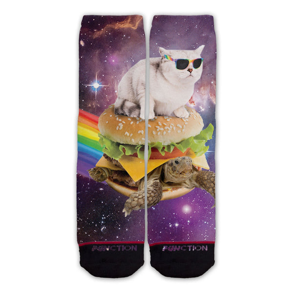 Function - Galaxy Cat Surfing Burger Turtle Fashion Socks