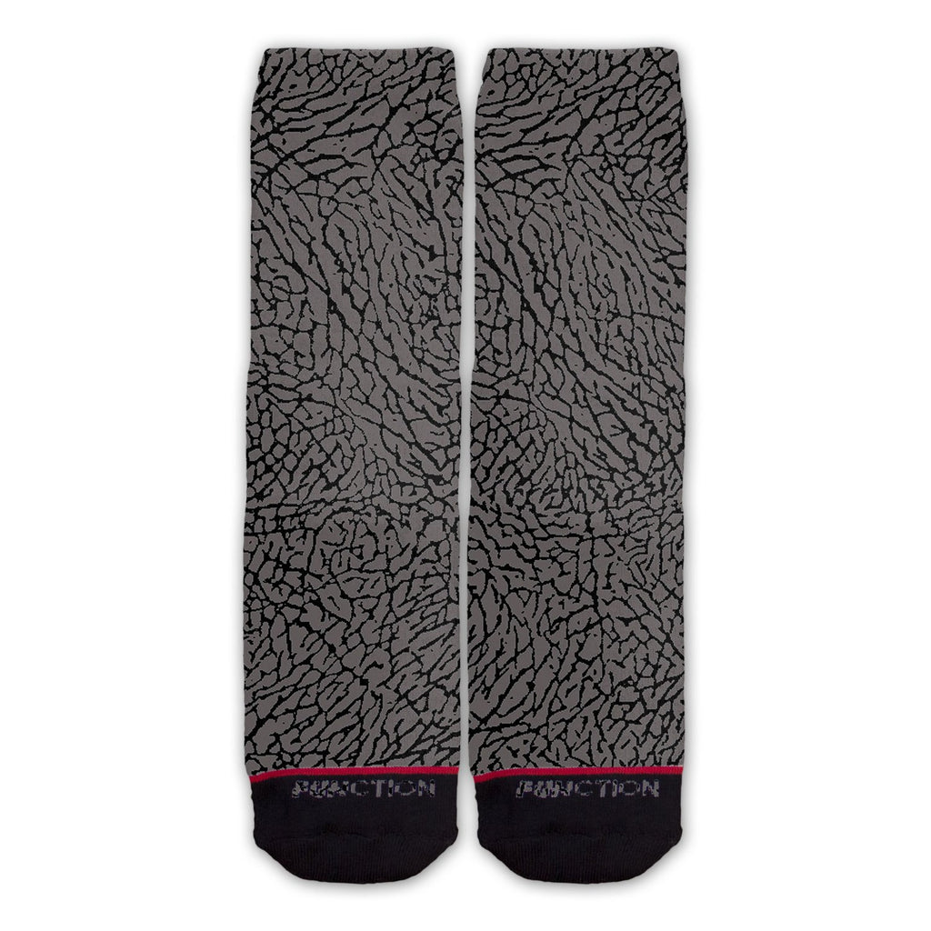 Function - Grey Elephant Skin Fashion Socks