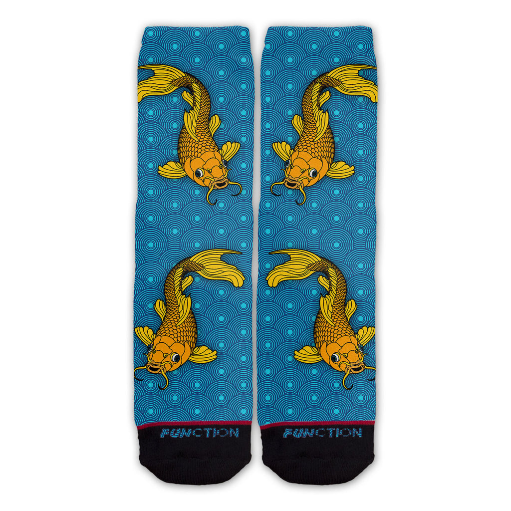 Function - Koi Fish Japanese Wave Pattern Sock