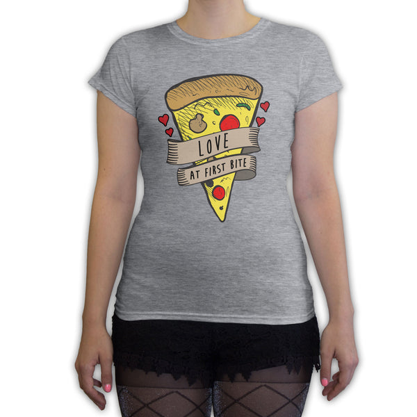 Function -  Valentine's Day Love At First Bite Women's Fashion T-Shirt Heather Grey