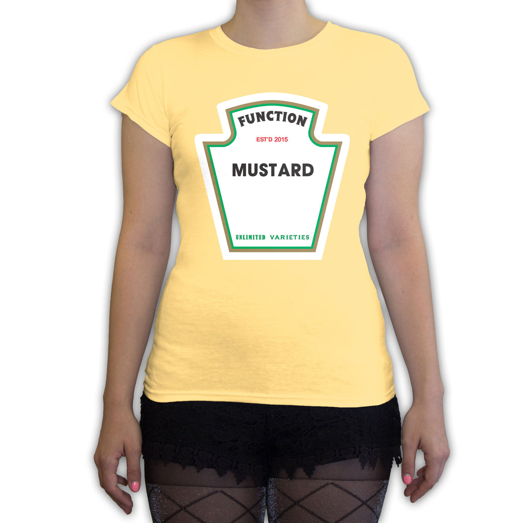 Function -  Couples Mustard Halloween Costume Women's Fashion T-Shirt Yellow