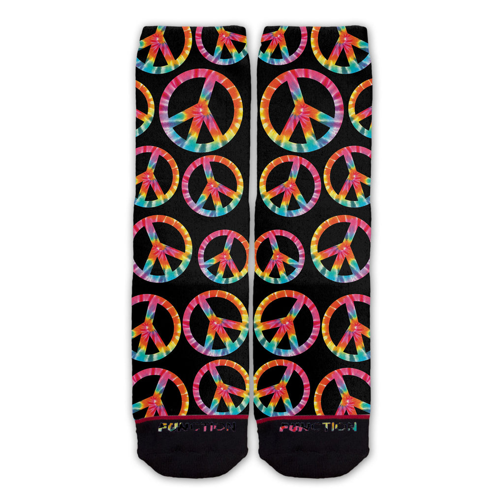Function - Tie Dye Peace Signs Fashion Socks