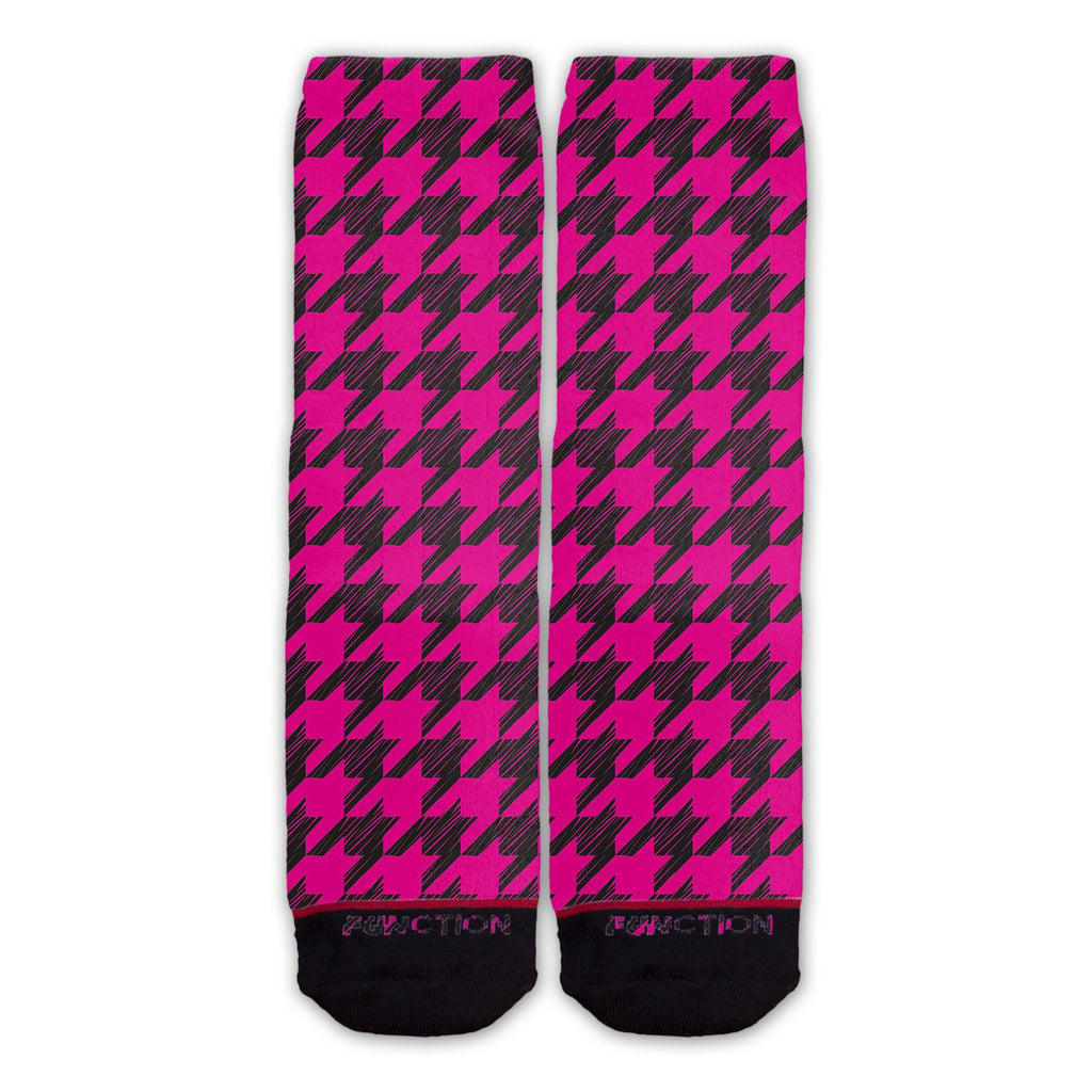 Function - Pink Hounds tooth Fashion Socks