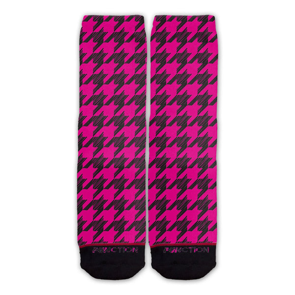 Function - Pink Hounds tooth Fashion Socks