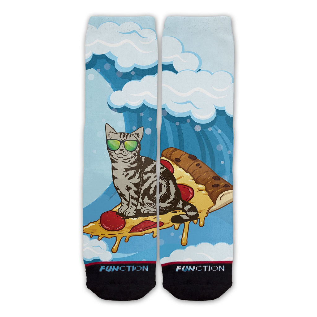 Function - Pizza Surfing Cat Cartoon Fashion Socks