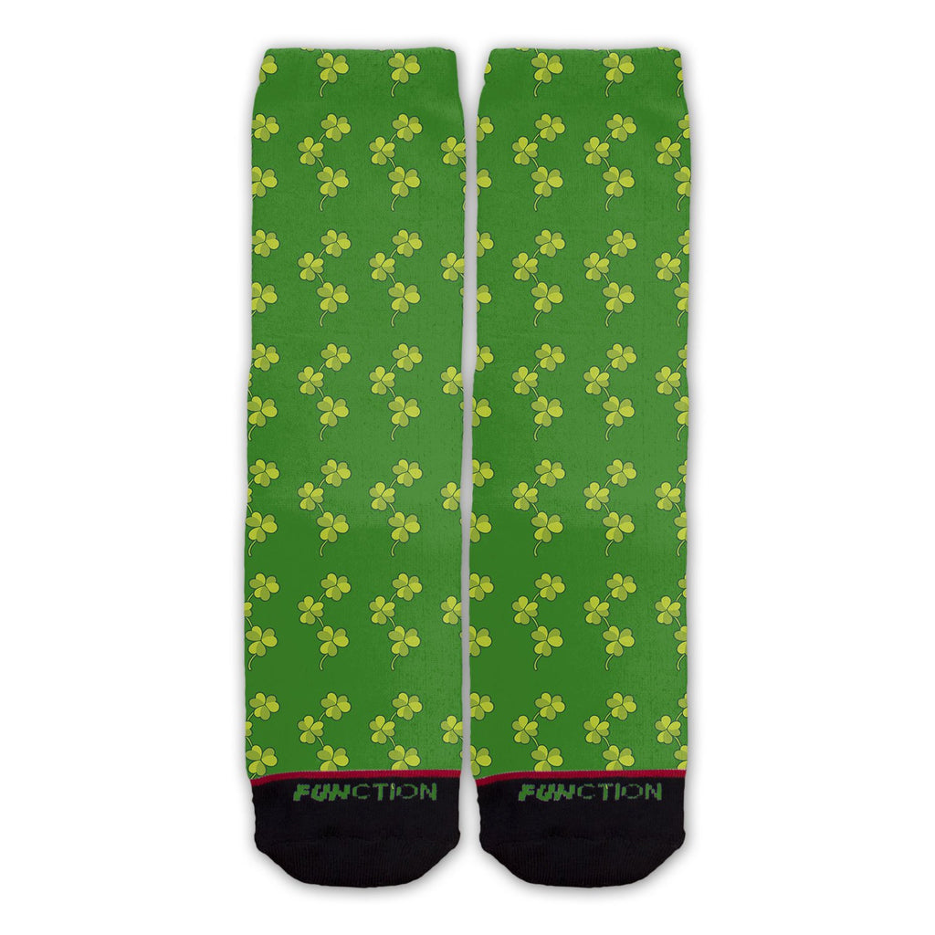 Function - St. Patrick's Day Realistic Shamrock Pattern Fashion Sock