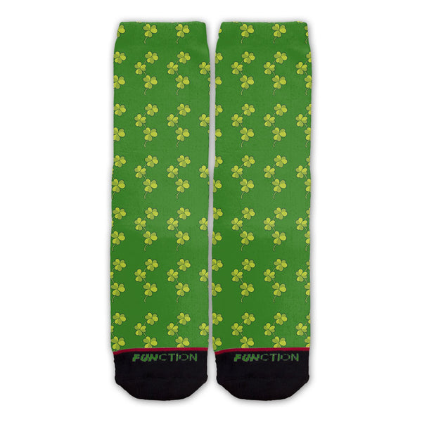 Function - St. Patrick's Day Realistic Shamrock Pattern Fashion Sock