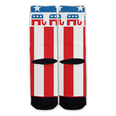 Function - Republican Elephant American Flag Fashion Socks