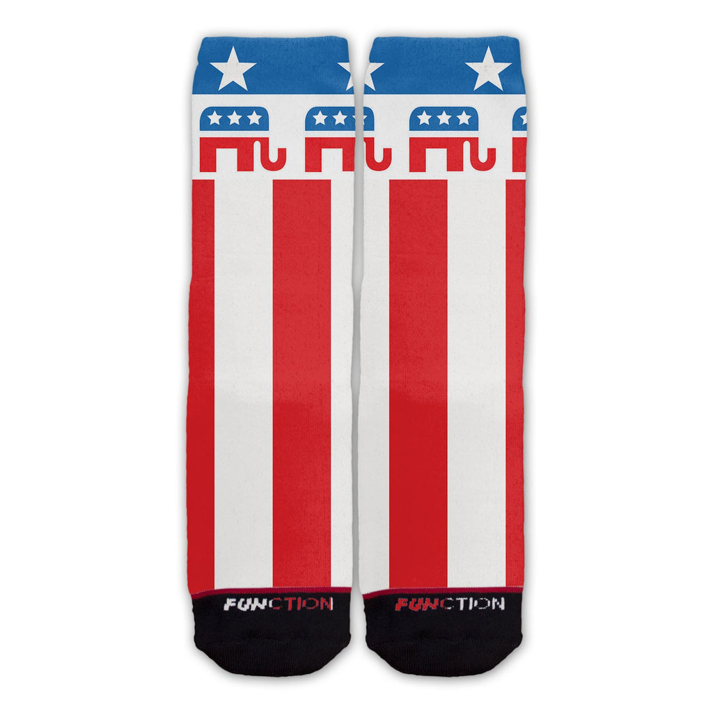 Function - Republican Elephant American Flag Fashion Socks